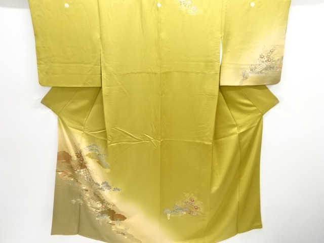 JAPANESE KIMONO / HOMONGI / CRANE / TREE CREST 